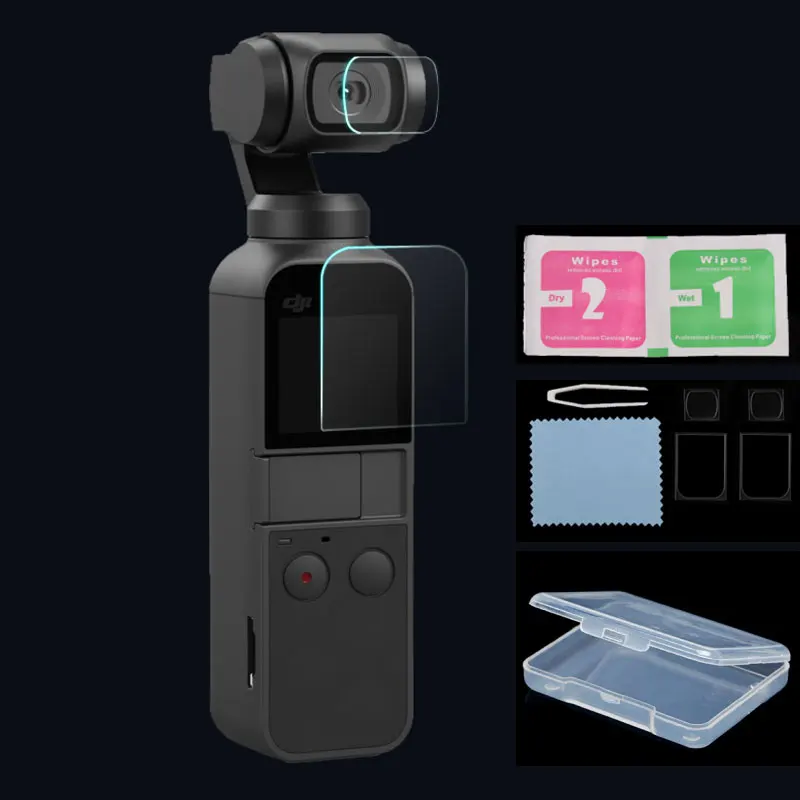 Набор защитных пленок для экрана 2 шт. OSMO POCKET с пластиковым ящиком хранения