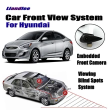 Liandlee для hyundai Accent Tucson Elantra Автомобильная Передняя вид логотип Встроенная камера/прикуриватель/4," ЖК-экран монитора