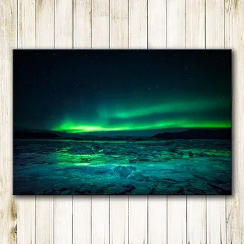 

Embelish Large Size Northern Lights Abstract Landscape Canvas Oil Paintings For Living Room Home Decor Wall Modular Pictures