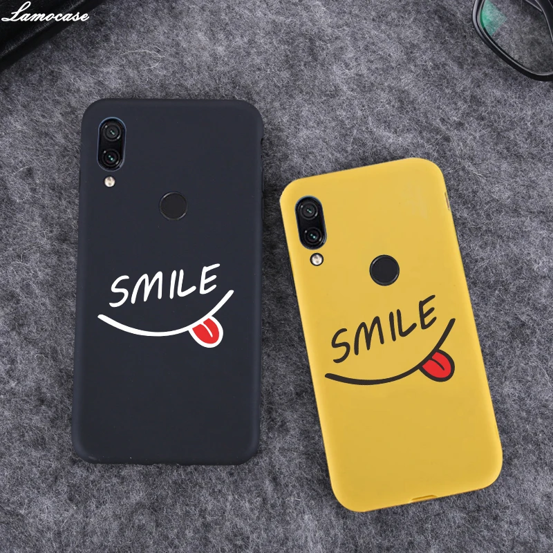 

Smile Face Silicone Case For Xiaomi Redmi Note 7 5 Pro 6 6A 5A S2 GO Note 5A 3S Prime 4 4X 4A 8 9 SE K20 7A CC9 Play Cover Soft