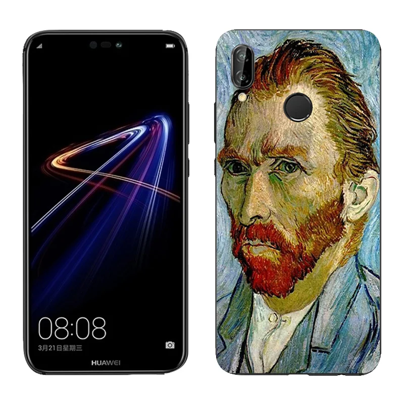 5 84 дюймовый чехол для Huawei P20 Lite с масляной росписью Nova 3e тонкий силиконовый мягкий