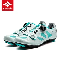 Santic Women Road Cycling Shoes 2017 TPU Wear-resisting Road Bike Shoes Auto-locking Athletic Bicycle Shoes Chaussure Velo Route