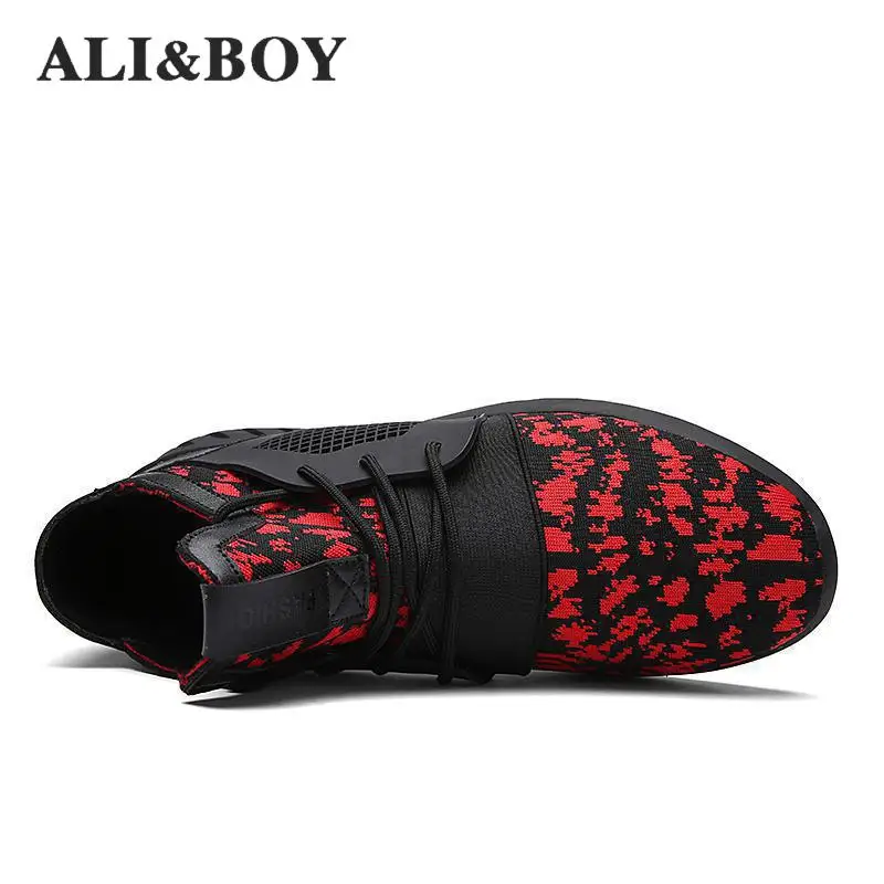 ALI & BOY/летние мужские кроссовки для бега прогулочная обувь мягкая дышащая сетка