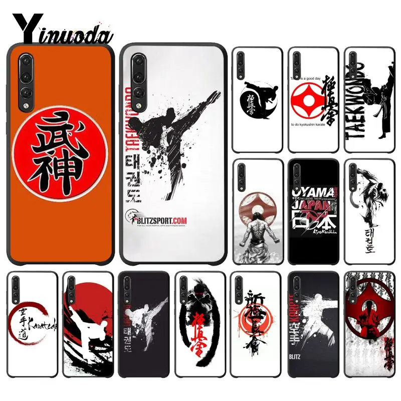 Yinuoda Oyama Kyokushin Karate TPU black Phone Case Shell for Huawei P9 P10 Plus Mate9 10 Mate10 Lite P20 Pro Honor10 View10 |
