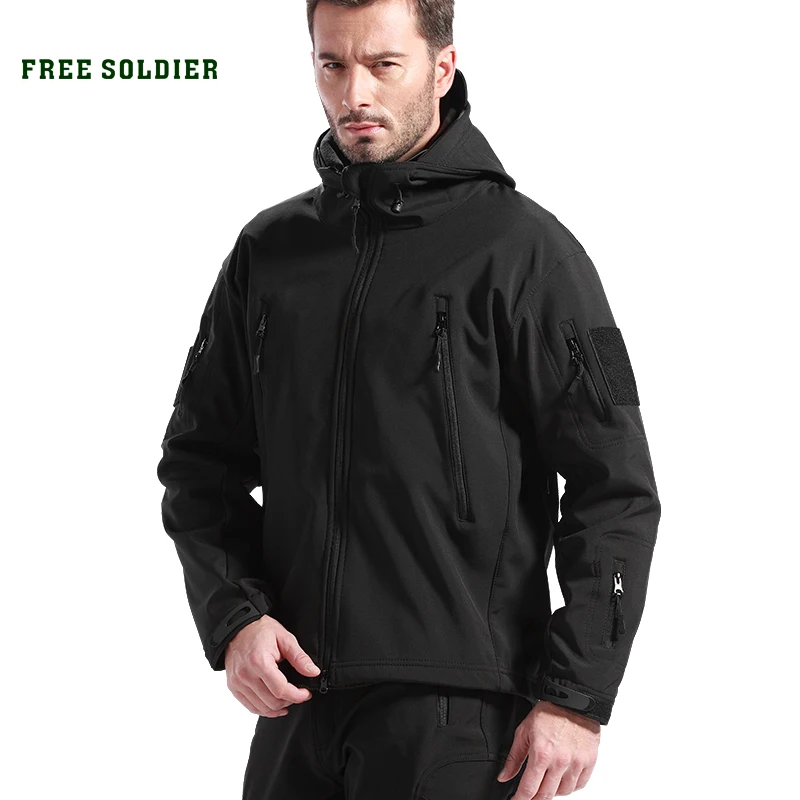 FREE SOLDIER Outdoor Sport Tactical Military Jacket Men's Clothing For Camping Hiking Softshell Windproof Warm Coat Hunt Clothes