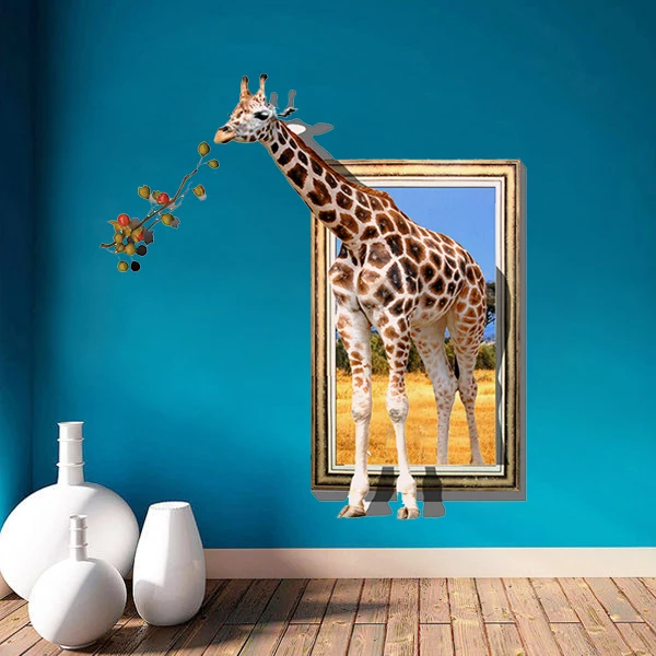 Cartoon Giraffe Modern Wall Stickers Home Decor Living Room Mural Cartoon Giraffe Modern Wall Stickers Home Decor Living Room Mural Art Decal Kids Rooms Decoration Removable Vinyl Wallpaper In From
