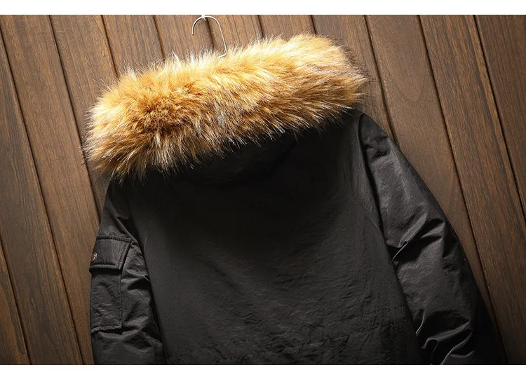 KOLMAKOV для мужчин's костюмы Новый мужчин s парки с капюшоном зимние Утепленные хлопковые пальто большой размеры M-5XL парка куртк