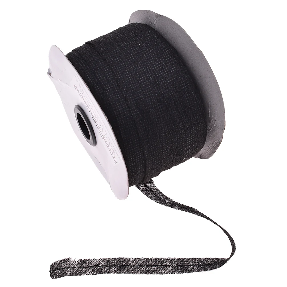 100m Black White Color Non-woven Fabric Fusible Single Side Adhesive Tape Interlining Cloth DIY Sewing Lining Supplies