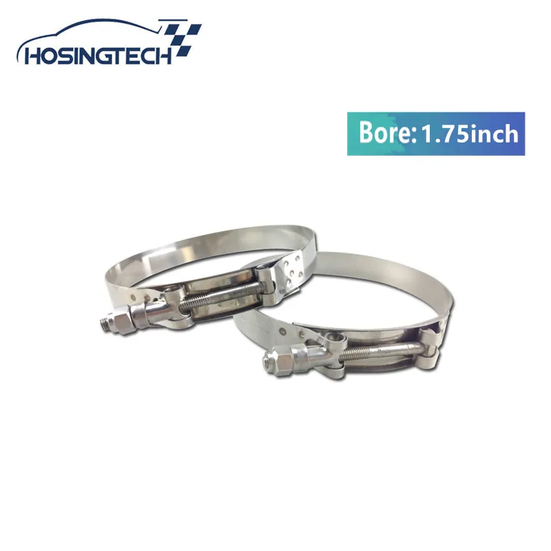 

HOSINGTECH- NEW High Quality 1.75"Turbo Hose clamp Stainless Silicone T Bolt hose Clamp Kit 3pcs
