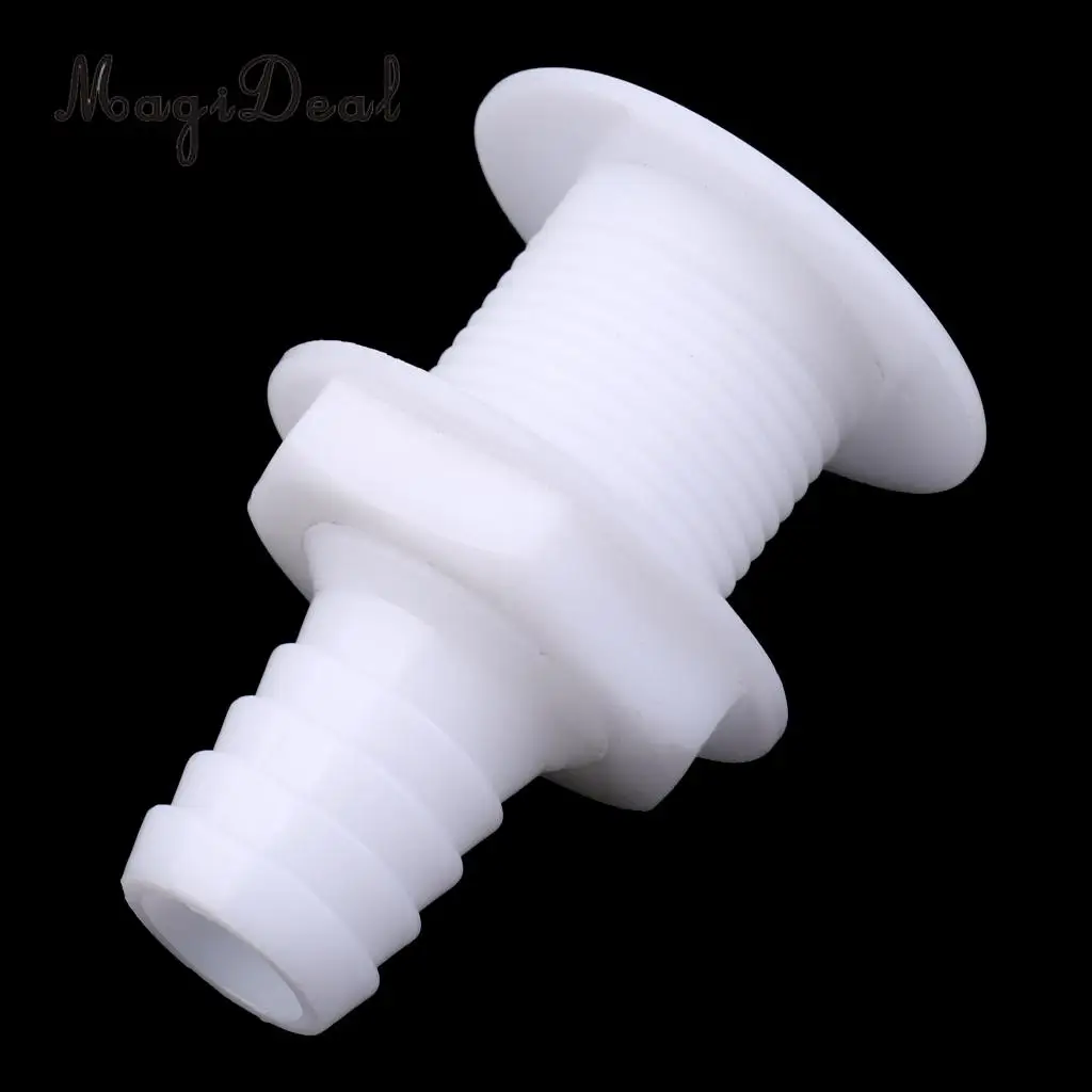 MagiDeal 1Inch Durable Plastic Boat Marine Straight Thru-Hull Bilge Pump and Aerator Hose Fitting for Rowing Boat Yacht Access