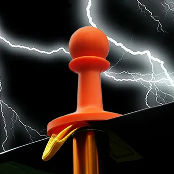 

4 Pcs/Set Lightning Proof Cap Camping Tent Poles Awning Rod Support Bar Anti-Thunder Protection Cover Hat SMN88