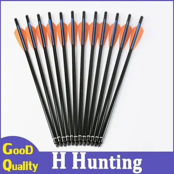 

12PCS/Lot High Quality Glass Fiber Arrows 20 Inch Shaft For Hunting Crossbow Bolts TPU Vanes Archery Fiberglass 6/12 Pack