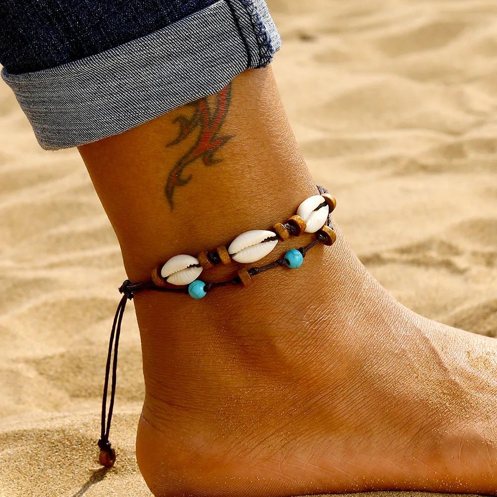 DAXI Bohemia Shell Anklets Set For Women Vintage Handmade Wave Anklet Bracelet on Leg Beach Ocean Jewelry 2019 New DAXI Bohemia Shell Anklets Set For Women Vintage Handmade Wave Anklet Bracelet on Leg Beach Ocean Jewelry 2019 New