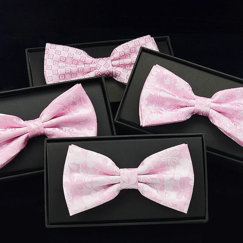 2017 New Arrivals Fashion Bow Ties for Men Pink Romantic Wedding Party Bowtie Club Anniversary