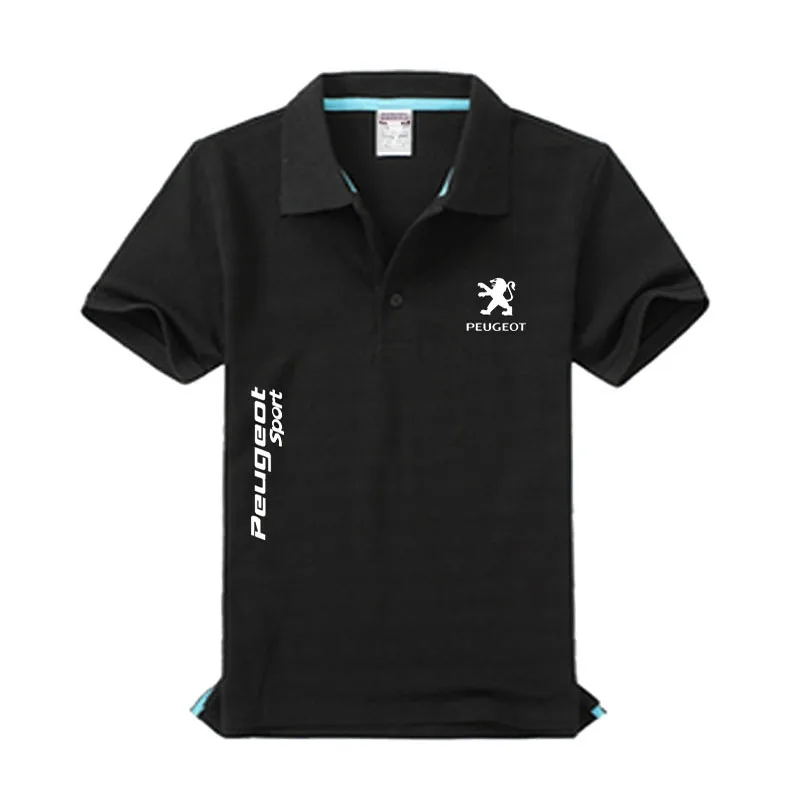 

New Peugeot logo Men's Polo Shirt High Quality Men Cotton Short Sleeve shirt Brands jerseys