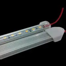 5 шт.* 50 см жесткий DC12V 7 Вт 36 светодиодный SMD5050 светодиодный свет полосы бар алюминиевый профиль+ крышка ПК+ U слот+ Торцевая крышка