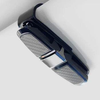 1Pc Car Sun Visor Sunglasses Holder Eyeglasses Clip Black Universal Ticket Card Clamp Fastener Cip ABS Car Glasses Case Portable hypersonic black helmet design spring type car ticket clip for office hotel