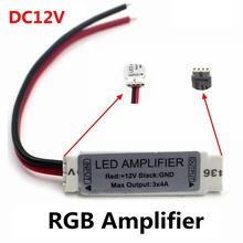DC12V 3* 4A 144 Вт Мини Портативный RGB Светодиодные полосы усилитель повторитель для светодиодной ленты RGB SMD 5050/2835/3528/5730/5630/3014/