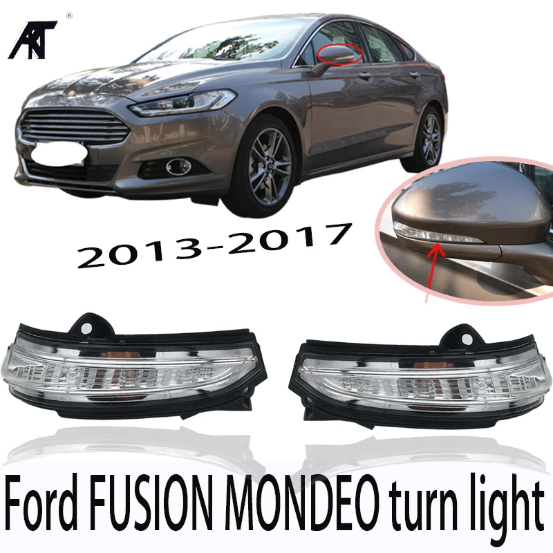 Светодиодный светильник с боковым зеркалом заднего вида для Ford Mondeo Fusion 2013- сигнальная лампа заднего вида указатель поворота бокового зеркала светильник