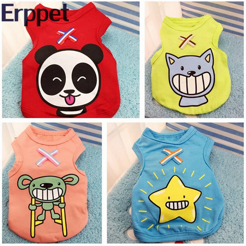 2019 Summer 1PC Pet Dog Clothes Handmade Webbing Cute Cartoon Comfortable Cat Vest For Medium Puppy Yorkshire Terrier Wholesale |