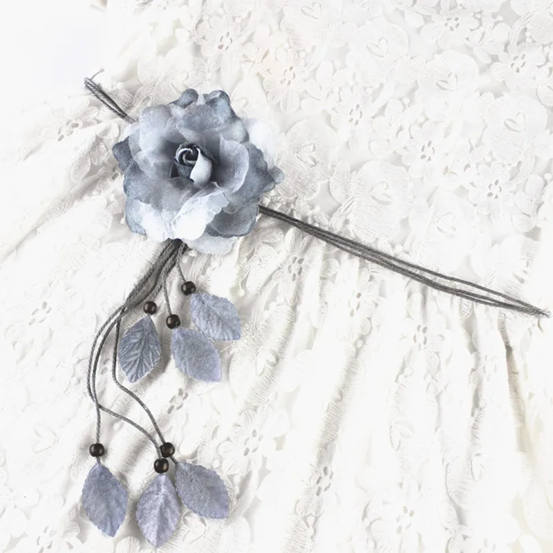 

fashion flower string tassel women waist belts for dresses knot female ladies ceinture femme