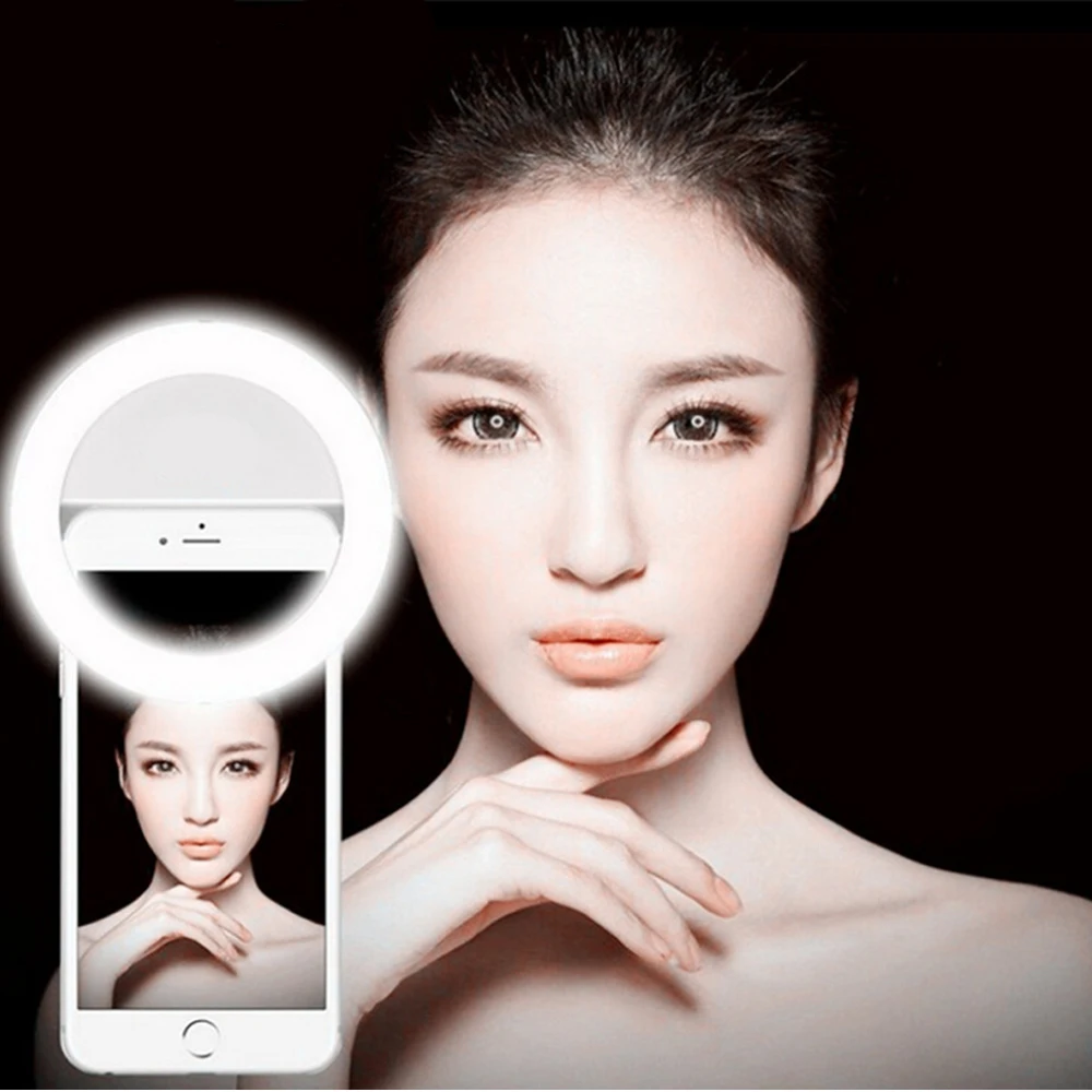 2018 LED Photography Flash Light Phone Ring Holder Luminous Lamp for IPhone X 5 6 6S 7 8 Plus LG Samsung Xiaomi Cell Phone Stand