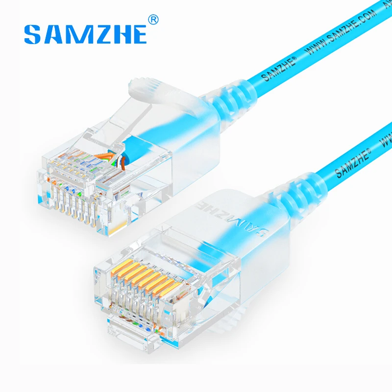 Кабель Ethernet SAMZHE cat6 500 МГц 1000 Мбит/с ультратонкая Сеть RJ45 сетевой кабель Lan патч