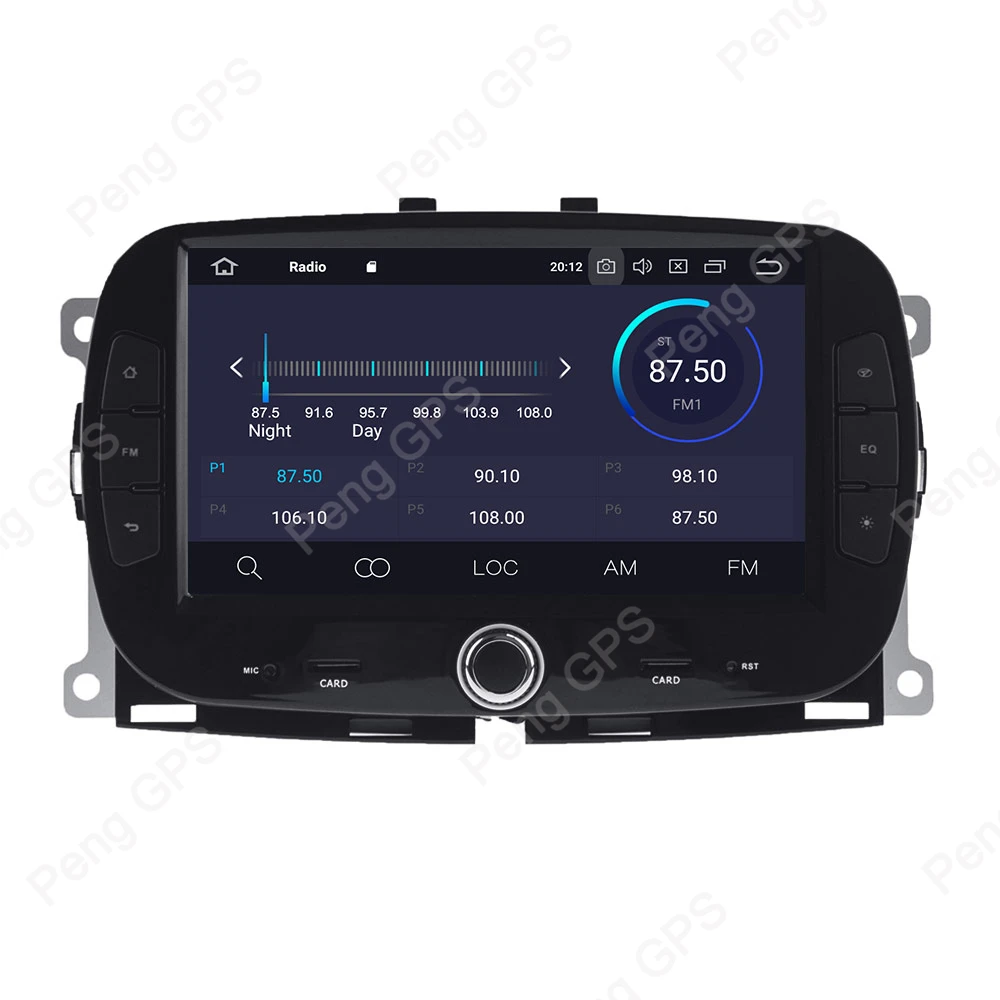 Clearance 0cta Core Android 9.0 Car CD DVD Player for FIAT 500 2015+ GPS Navigation 1024X600 Double Din Radio Multimedia 7 Inch Headunit 5