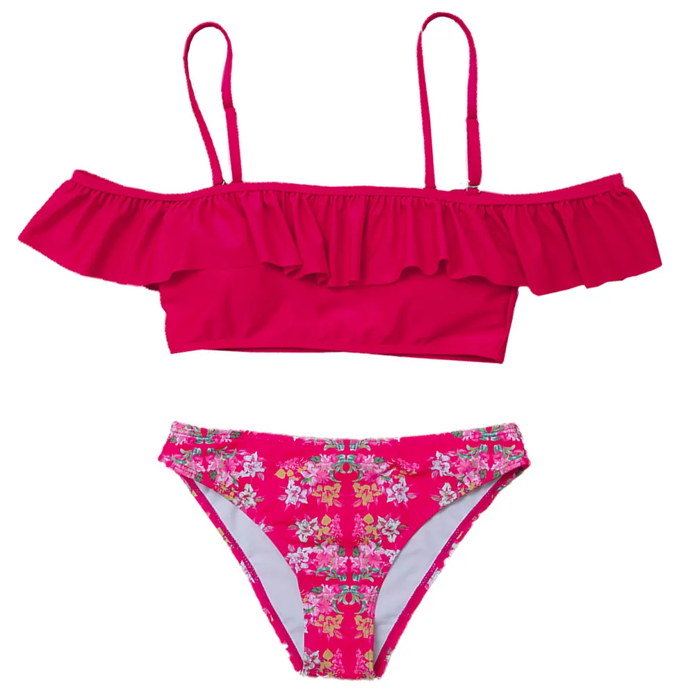 ruffle bandeau swim