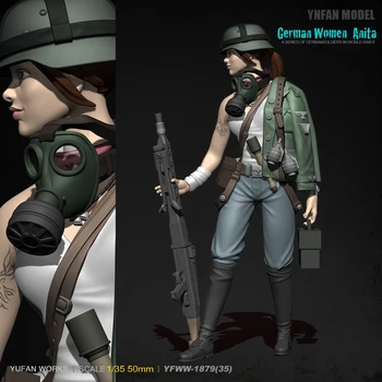 

1/35 German Female Machine Gunner Resin Soldier YFW35-1879