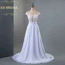 Por Ed Bridal Dress Lots From China Real Photos Y Beach Wedding Dress See Through Tulle Chiffon Gown With Lace Liques Plus Size Available