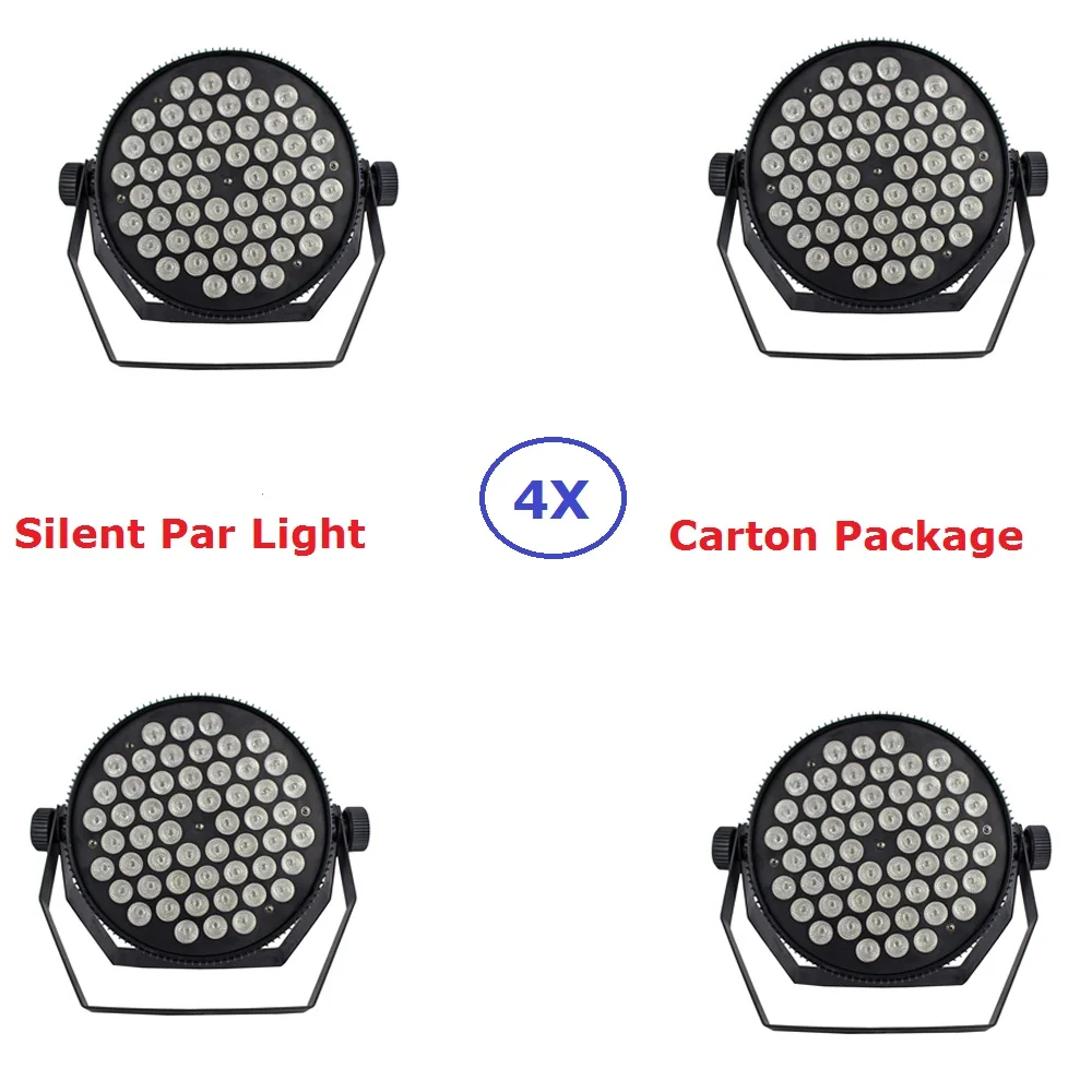 4 шт./лот 54X3W RGB 3 цвета бесшумный светильник высокого качества для помещений