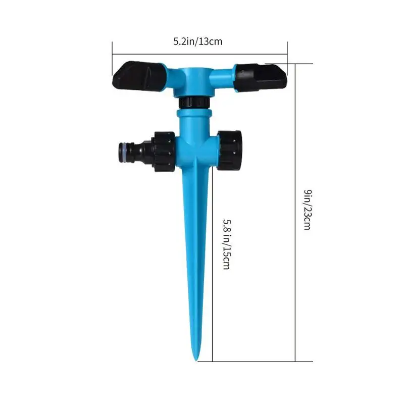 Garden Sprinkler, 360 Degree Rotating Lawn Sprinkler with Up To 3,000 Sq. Ft Coverage - Adjustable, Weighted Gardening Waterin
