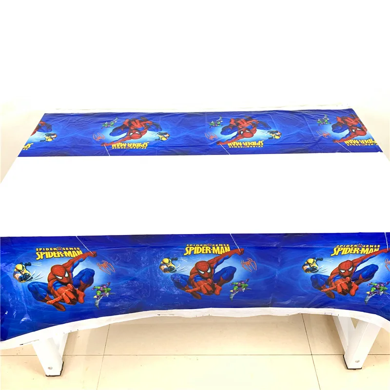 

108*180cm Spider man tablecloth 1Pc disposable tablecloth theme kids happy birthday party supplies decoration plastic tablecover