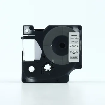 

19mm Black on White Label Tape Compatible For Dymo D1 45803, 3/4 Inch , LabelManager 350 Labeling Maker