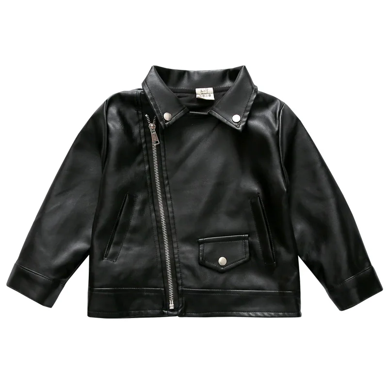 Baby Girl Autumn Leather Jacket Coat 2018 Fashion Children's jackets