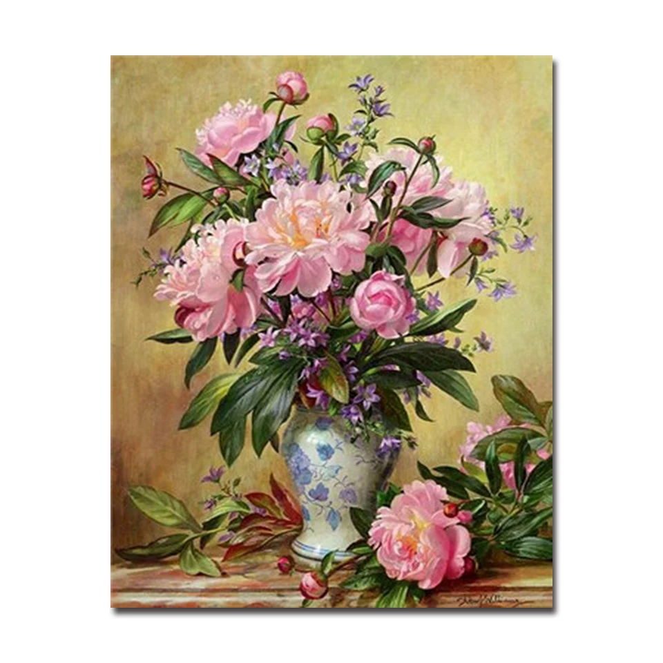 DIY-Painting-Acrylic-On-Canvas-Kits-Drawing-By-Numbers-Pale-Pink-Flowers-Framework-Wedding-Decoration-Wall (1)
