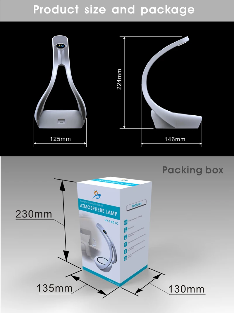 10Desk Lamp Stand Charger 10W Max Fast Charging Pad