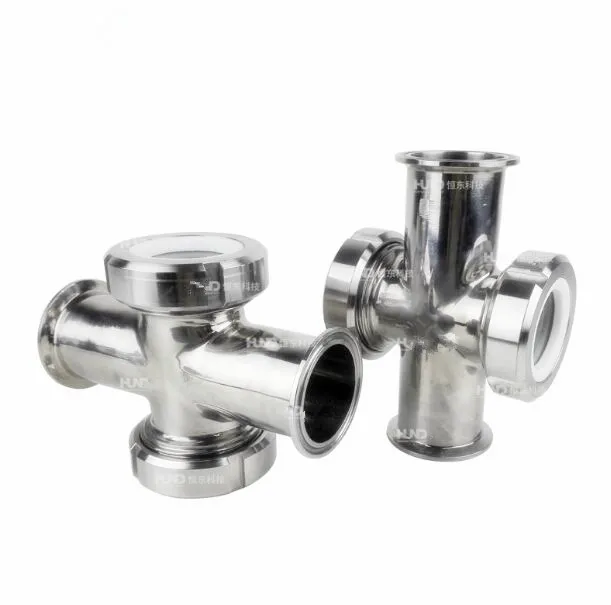 Смотровое стекло для труб OD64 четырехgenneral Formula 2 дюйма (DN50) Union Tri Clamp Cross Sanitary из