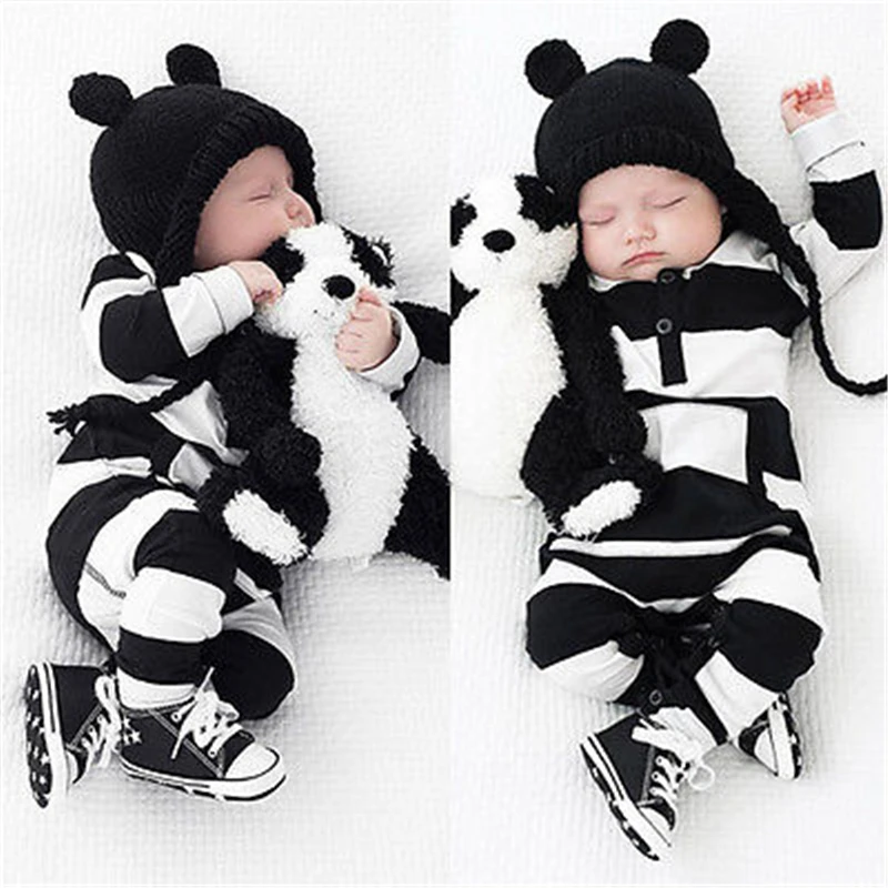 Lovely Infants Baby Girls Boys Clothes Long Sleeve Outfits-in Rompers ...