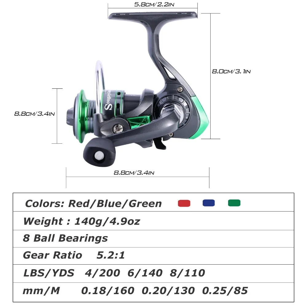 Sougayilang 3 цвета карповая Рыболовная катушка 8BB мини правая/левая рука сменная ледяная рыболовная Катушка спиннинговая катушка рыболовные снасти pesca