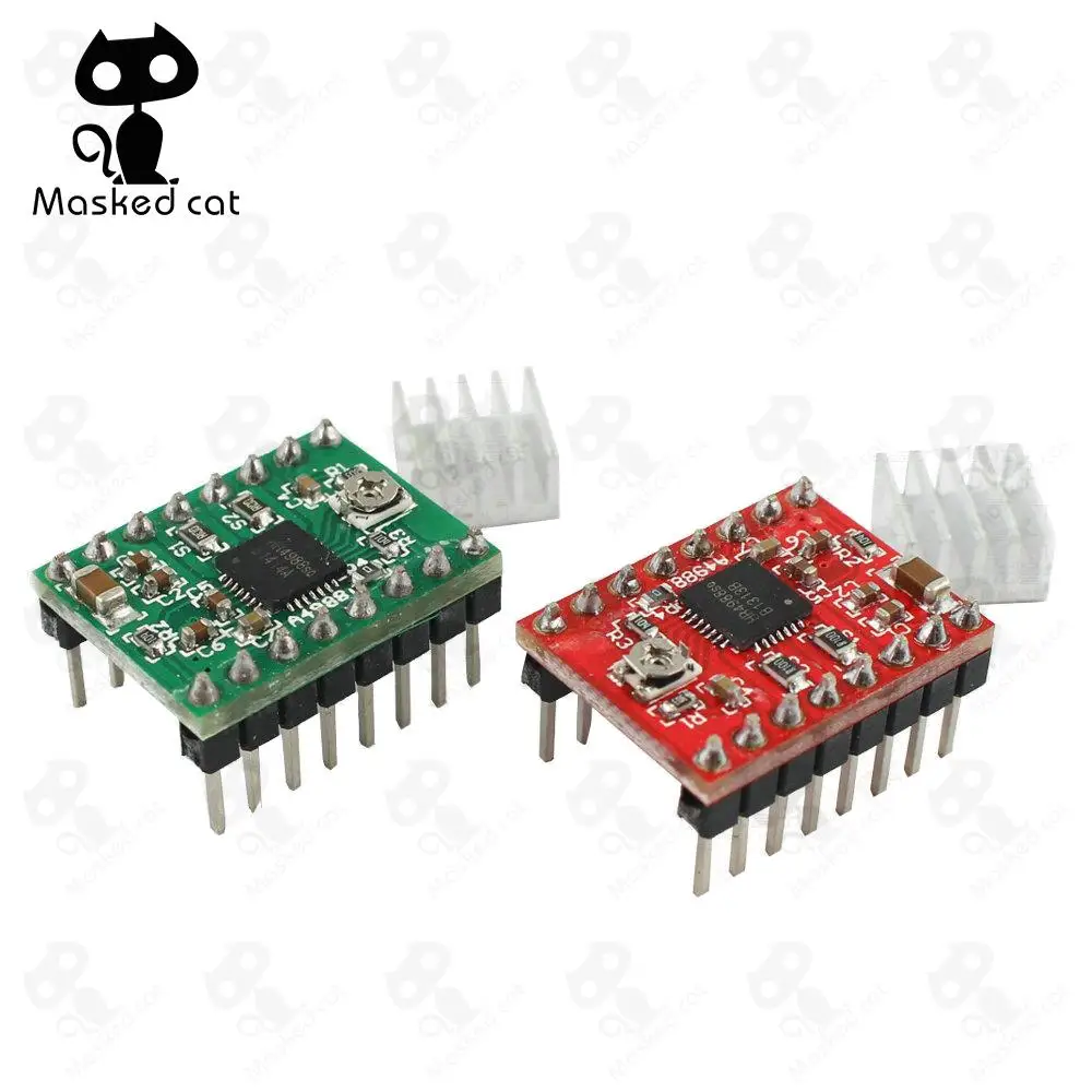 5pcs/lot A4988 Heat Sink Stepper Motor Driver Red/Green Stepper Motor Driver Module with 5pcs Heatsinks Board For Reprap 5pcs/lot A4988 Heat Sink Stepper Motor Driver Red/Green Stepper Motor Driver Module with 5pcs Heatsinks Board For Reprap