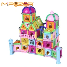 Mipozor 301 шт./лот игрушки для детей пижамы для мальчиков и девочек, детская одежда для сна, магнитные стоительные блоки просвещение образовательный игрушечный магнитные стержни магнит