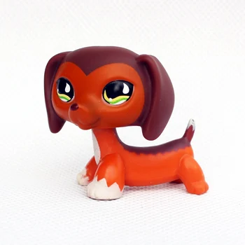 

pet shop toys DACHSHUND Savannah Savvy #675 brown sausage dog rare animal toys for kid free shipping