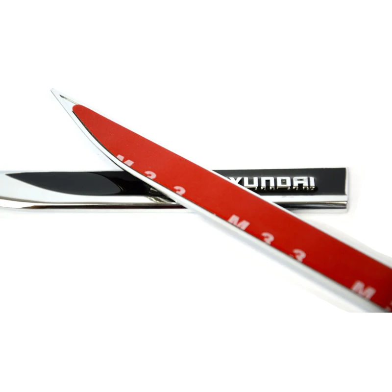 2pcs/lot Knife Emblem Badge Decal Car Sticker for HYUNDAI Racing