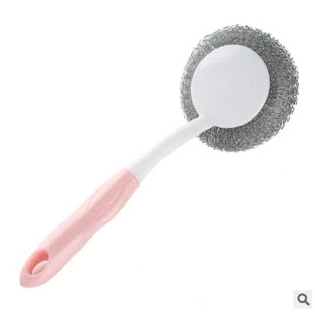 a long handle stainless steel wool brush kitchen hanging strong