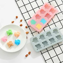 DIY8 даже голова котенка портрет силиконовые формы для торта кубик льда печенья плесень шоколада