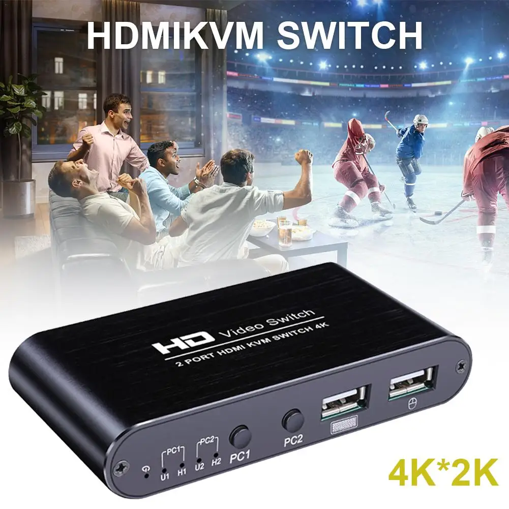 

High-definition AM-KM408 HDMI Computer Sharing USB Mouse Keyboard Display Two In One Out 4K Three Port KVM Switch