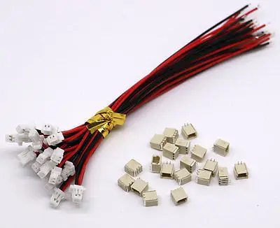 

30 SETS Mini Micro SH 1.0 2-Pin JST Connector with Wires Cables 100MM