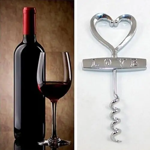 

Love Heart Wine Corkscrew Cork Screw Bottle Opener Wedding Party Decor